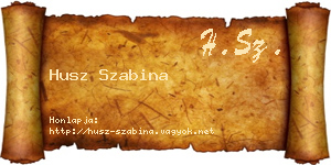 Husz Szabina névjegykártya