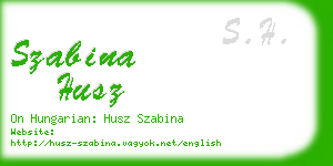 szabina husz business card
